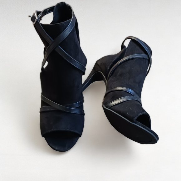 Christian Sariano Black Faux Suede Imma Shootie Bootie Size 9.5 - Picture 2 of 13